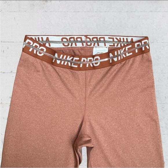 Nike Pro Training Heather Leggings In Rose Gold/Dusty Peach Size XSmall nwt - Picture 7 of 10